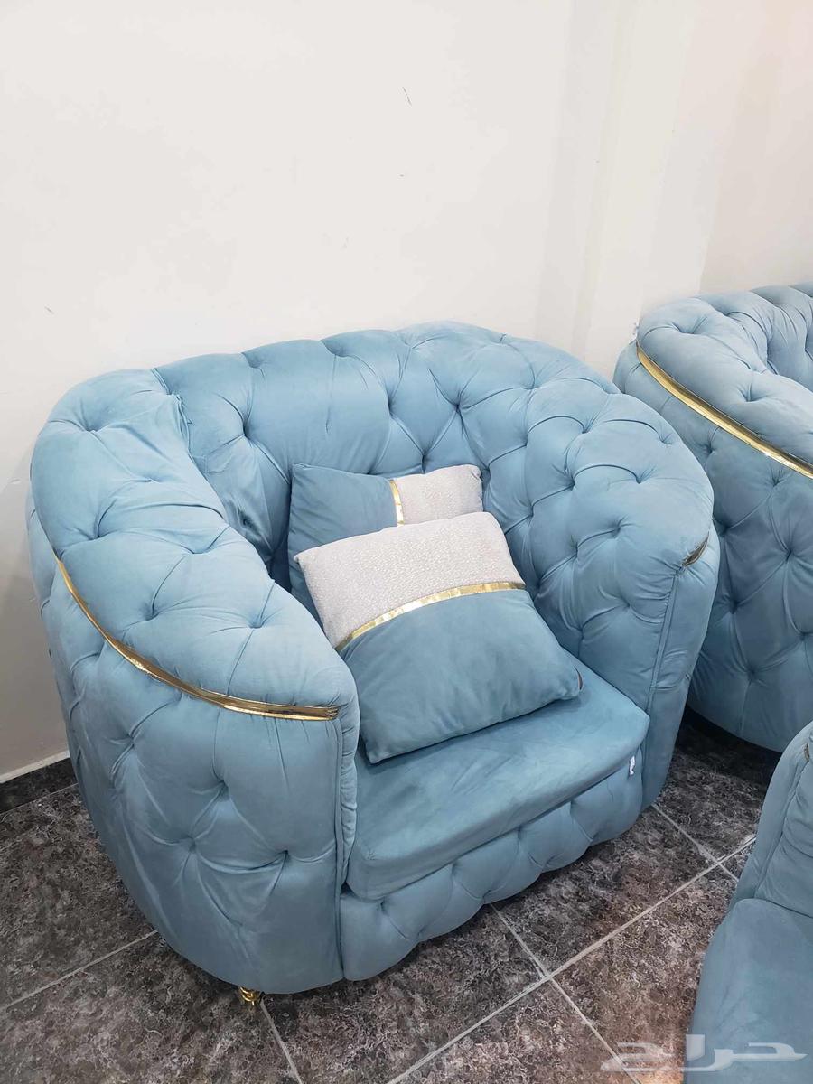 5-piece used sofa for sale in excellent condition, light green color A64594287636738113