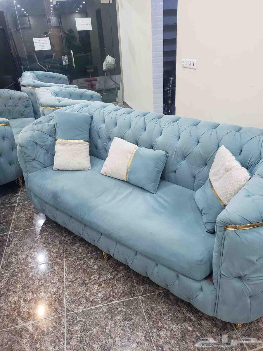 5-piece used sofa for sale in excellent condition, light green color A64594287636738114