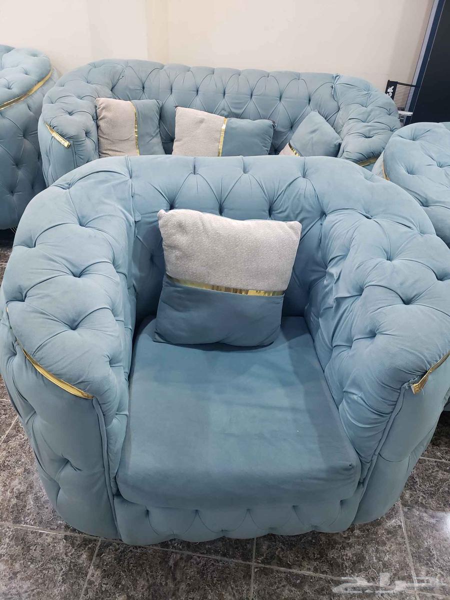 5-piece used sofa for sale in excellent condition, light green color A64594287636738110