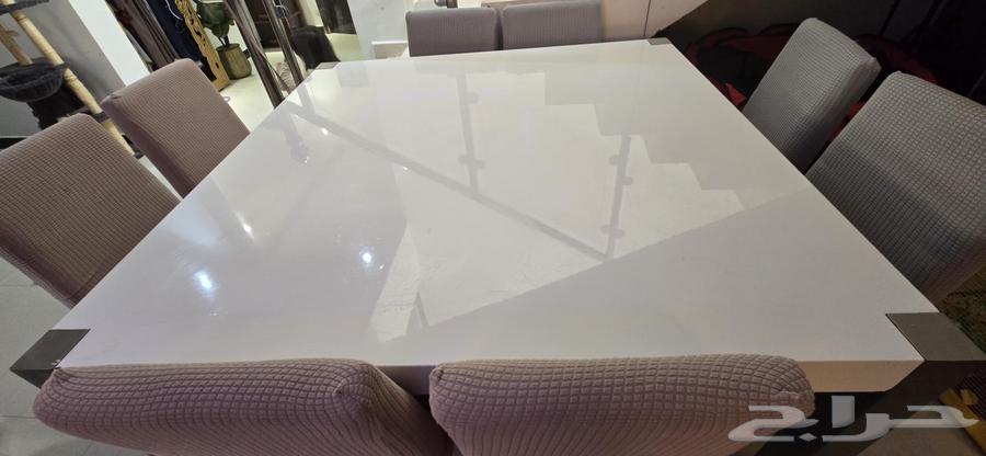 طاولة طعام لـ 8 أشخاص مع كراسي64590655421698111