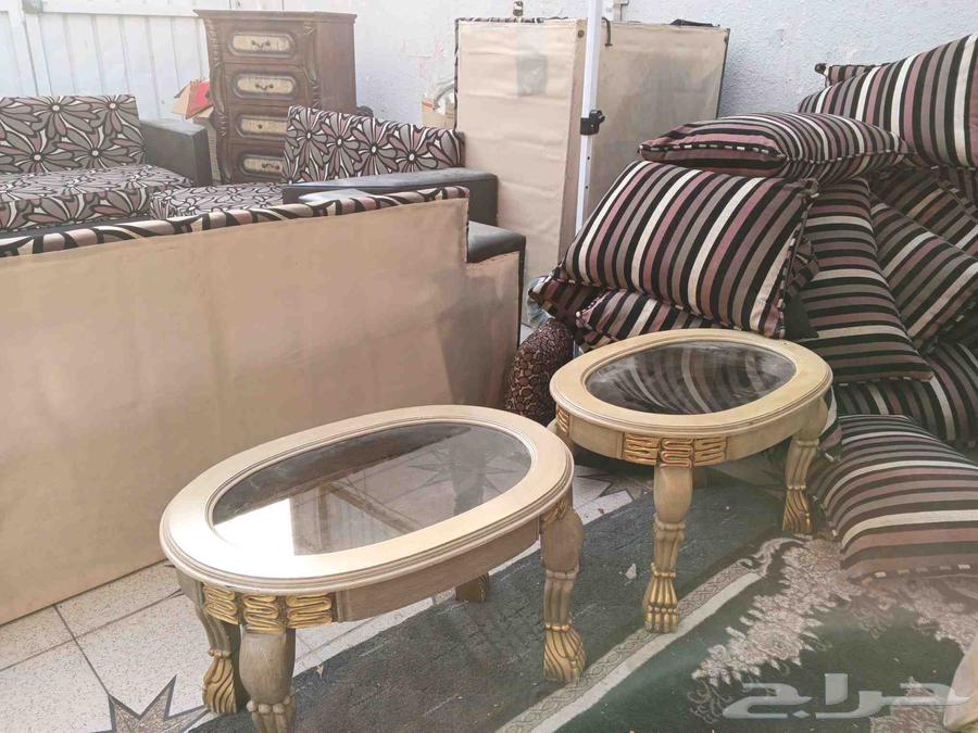 Sofa with its tables, cupboard, and items shown in the pictures below 1000, no offers64592696880515110