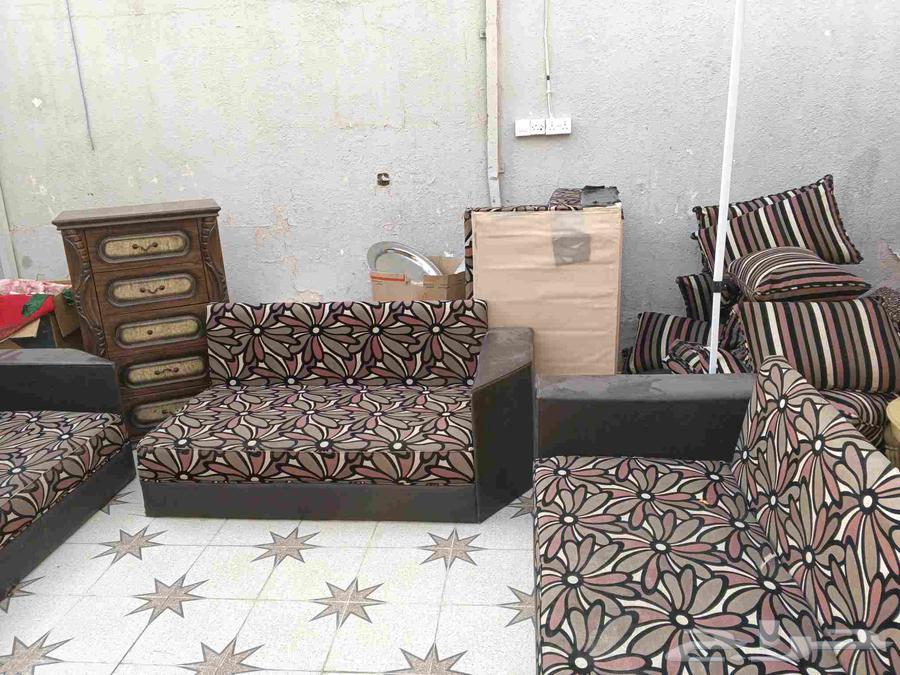 Sofa with its tables, cupboard, and items shown in the pictures below 1000, no offers64592696880515112