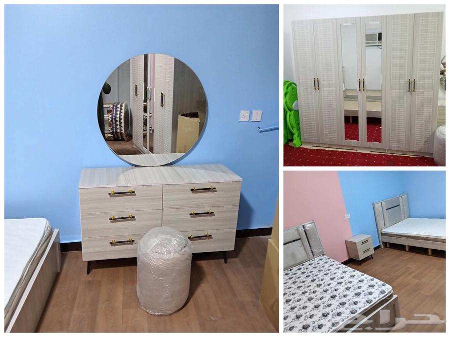غرف نوم جديده جاهزه وأسره ودواليب جديده جاهزه64593693086594114
