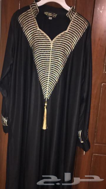 جلابيه مطرزه جديده لون كحلي غامق مقاس اكس لارج64593215925891114