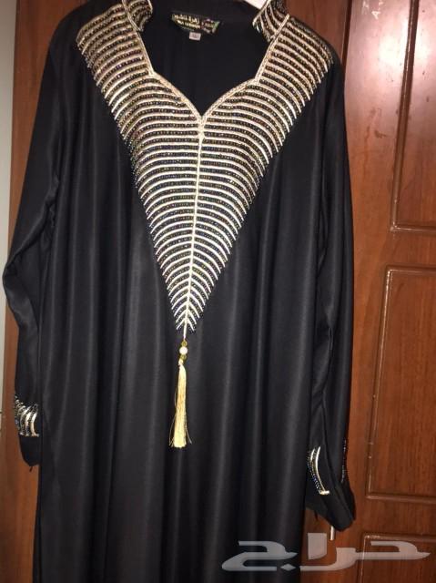 جلابيه مطرزه جديده لون كحلي غامق مقاس اكس لارج64593215925891112