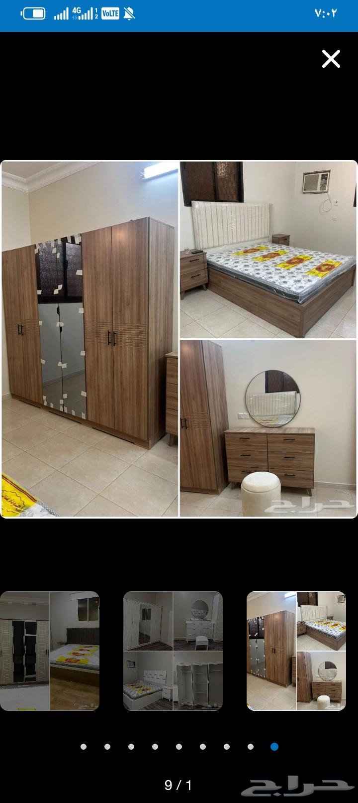 غرف نوم جديده جاهزه وأسره ودواليب جديده جاهزه64593693086594110