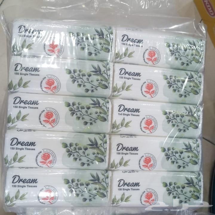 للبيع مناديل دريم وايت 150 ورقه شد 5 كل شده فيها 10 علب64593350087169112