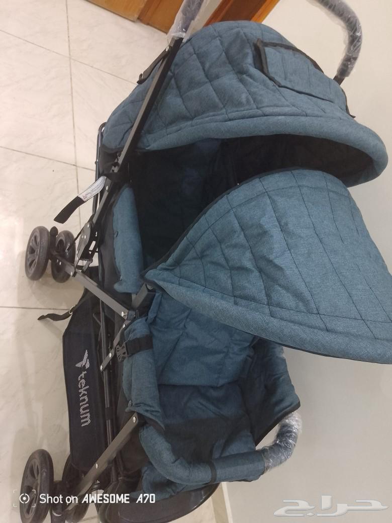 عربه اطفال توأم جديده ما استخدمت أبدا سبب البيع عندى وحده64588347450497111