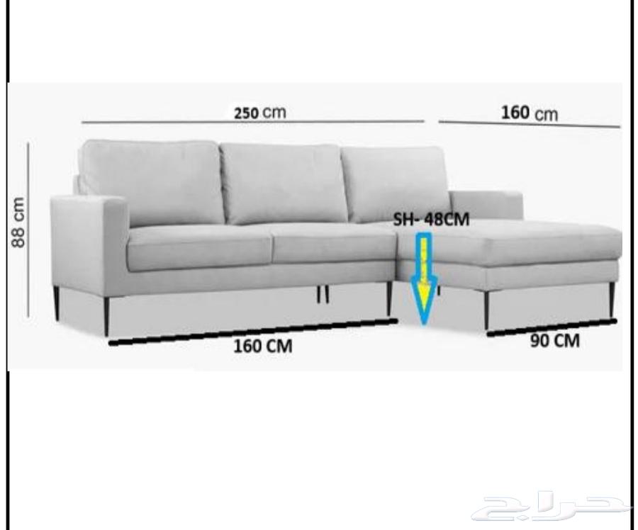 L-shaped leather sofa, same dimensions shown, new and never used for exit64592588830723111