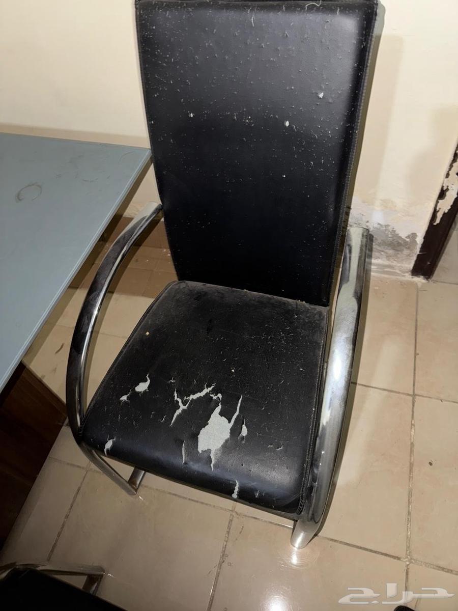 طاولة طعام قزاز مع 6 كراسي64588930701442111