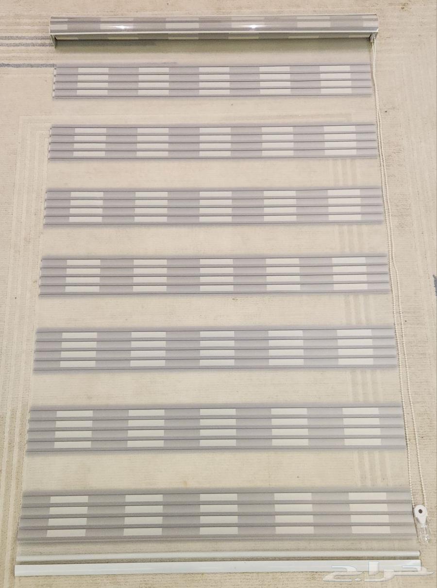 ستارة مطبخ أو حمام رمادي وأبيض عرض متر وطول 2 متر64593350028289112