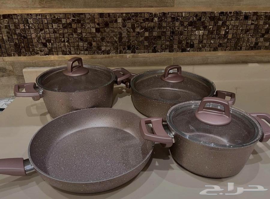 طقم أواني طهي 7 قطع صناعة تركية جديد64596772711811112