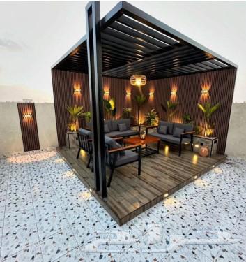 تنسيق حدائق شلالات ونوفير مظلات غرف زجاج64157739594625110