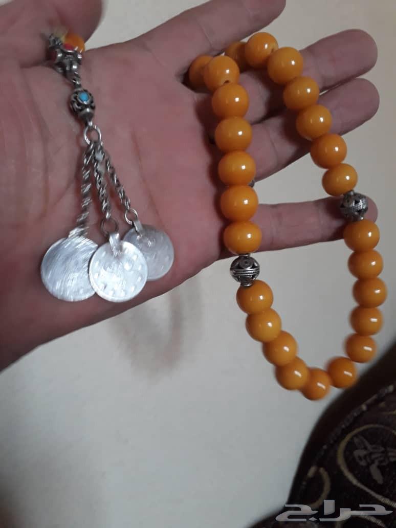سبحة مسكي الماني مغلف قديمة جدا  مضاف عليها بالقفل حبة دخيل64596944198018111