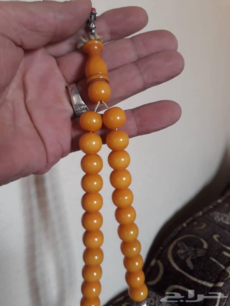 سبحة مسكي الماني مغلف قديمة جدا  مضاف عليها بالقفل حبة دخيل64596944198018112