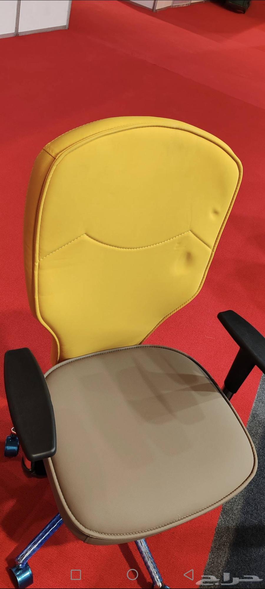 مكتب مشترك خشب مع 2 كراسي دوار جلد بقواعد ستيل صناعة تركية64612251491074111