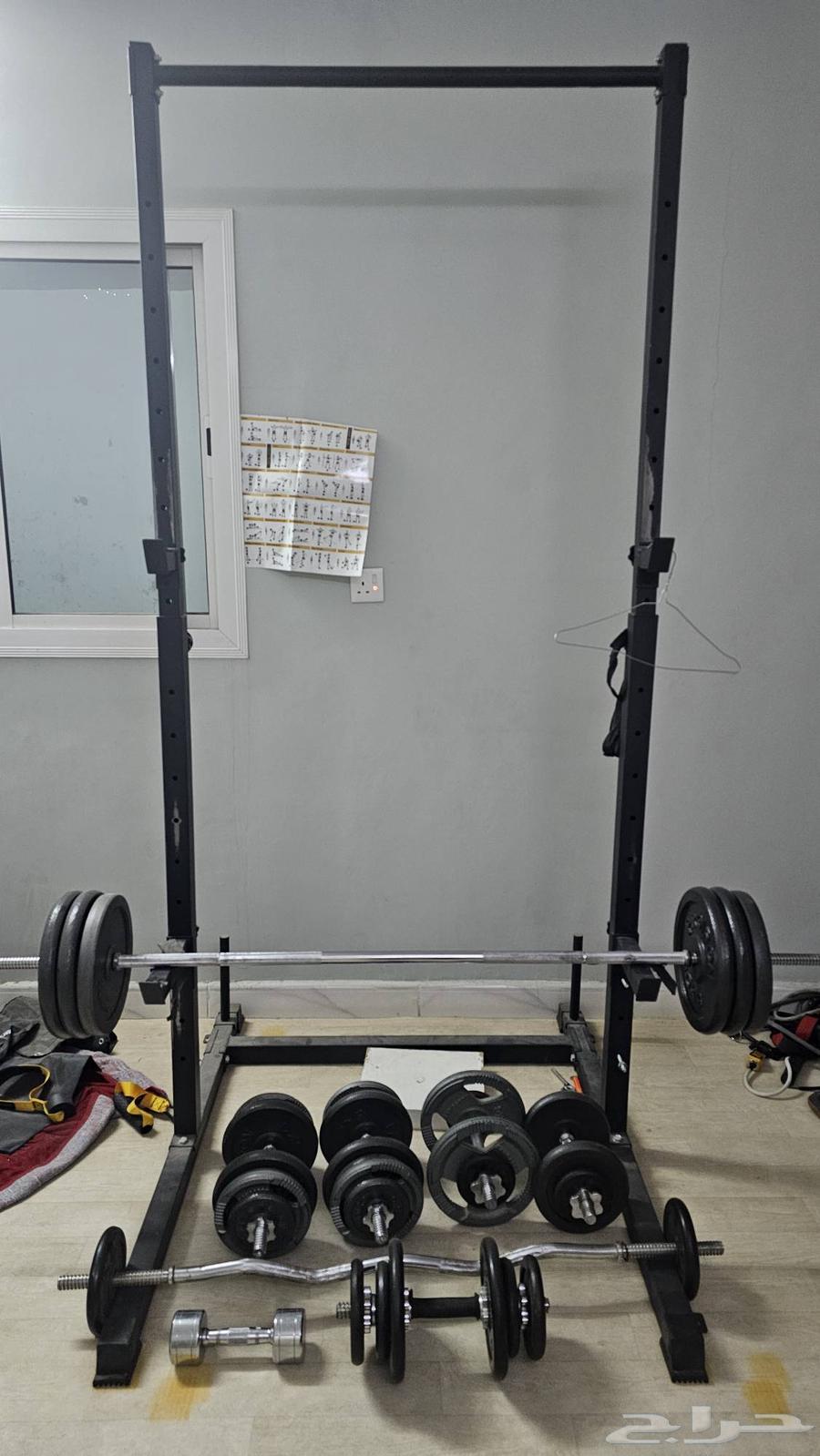 للبيع مستعمل نظيف حديد   أثقال  أوزان   تمرن   راك64613496604547110