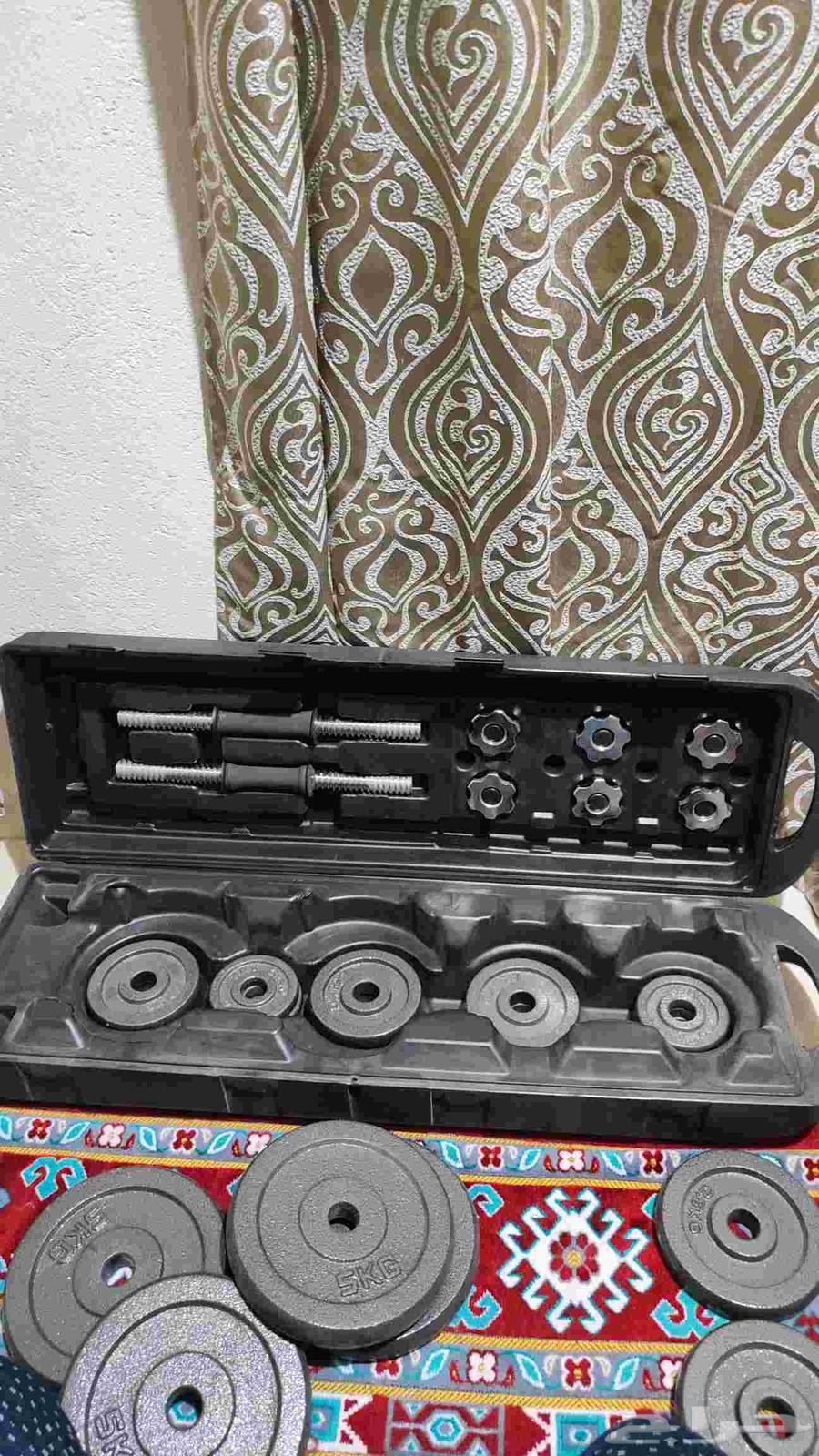 طقم أوزان مجموعة كاملة للتدريب64616317489281114