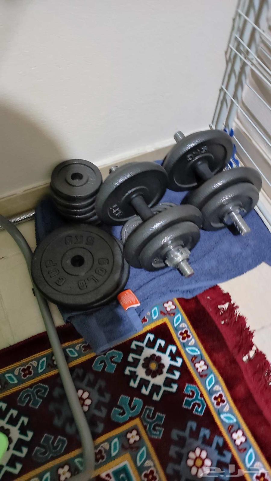 طقم أوزان مجموعة كاملة للتدريب64616317489281112