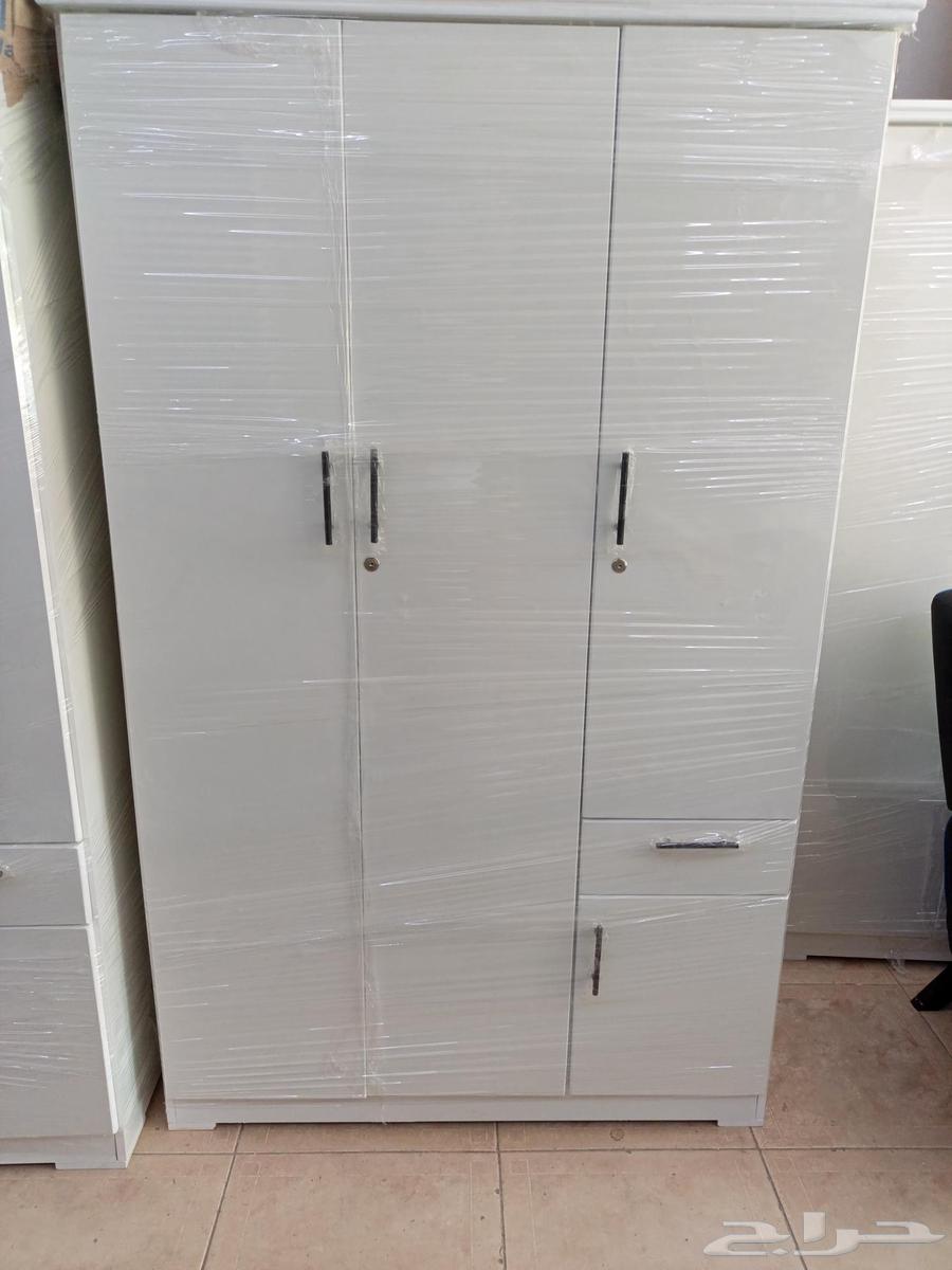 Closet, National-Style Wardrobe, 3-Door, White Color64614608757505112