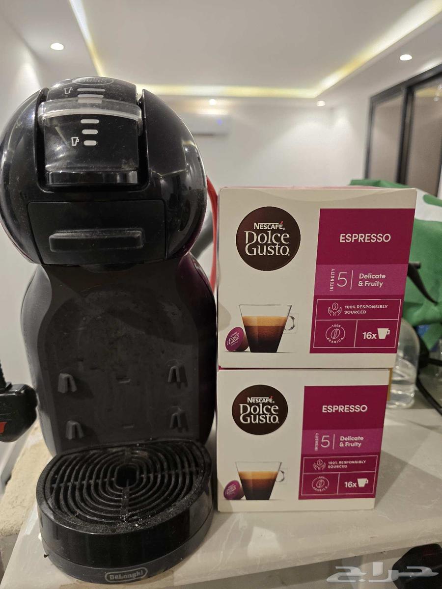 ماكينة كبسولات Dolce Gusto مع علبتين كبسولات espresso64612883611137112