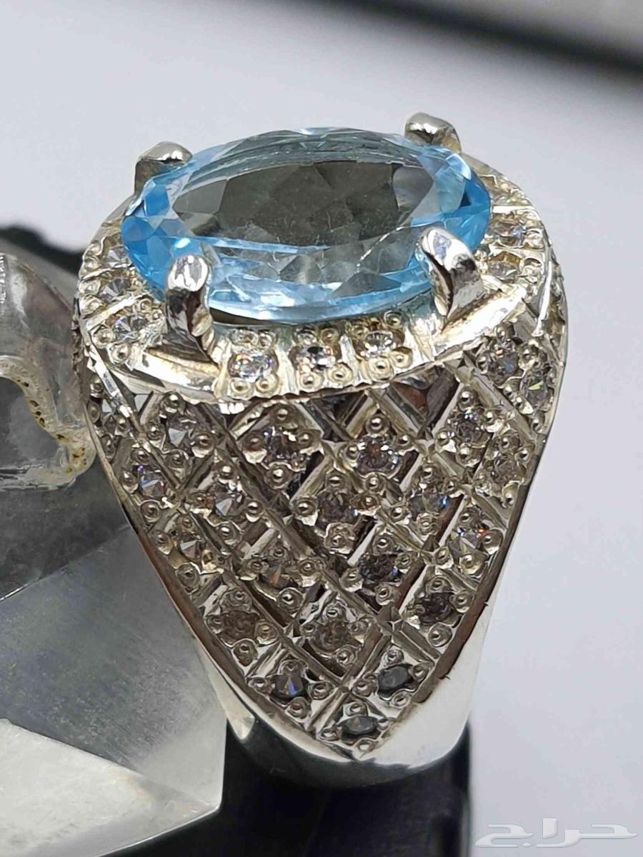 خاتم توباز افريقي لون سويسري بشهادة64611804432387113