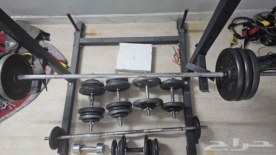 للبيع مستعمل نظيف حديد   أثقال  أوزان   تمرن   راك64613496604547111