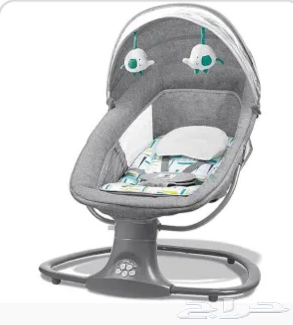 Baby rocking chair powered by battery and electricity with remote control64610392490242110