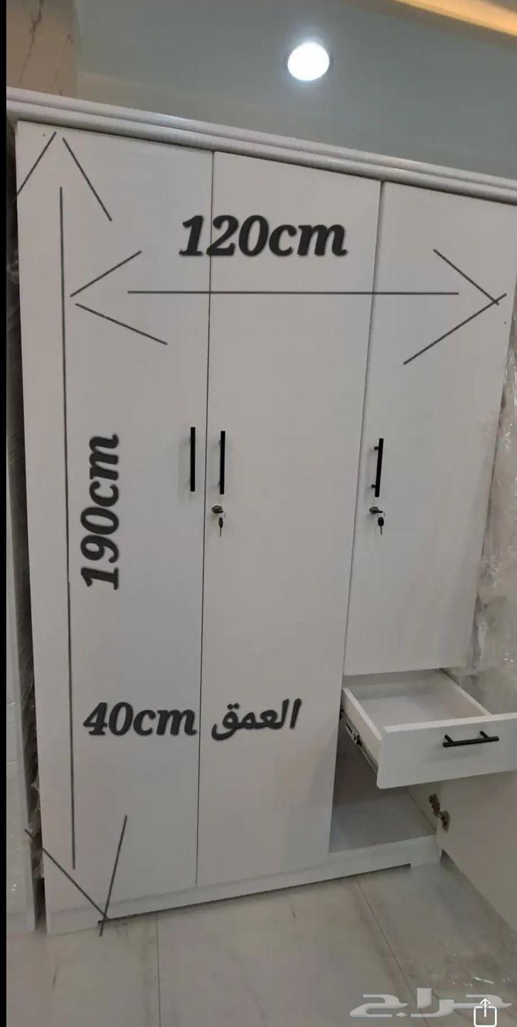 Closet, National-Style Wardrobe, 3-Door, White Color64614608757505111