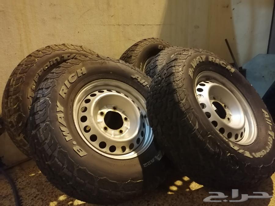 كفرات حجريه نظيفه مع جنوط هلل مقاس 285 70 1764616653482753113