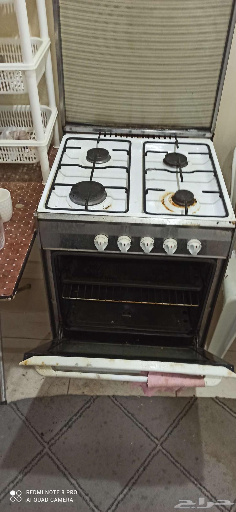 فرن غاز 4 عيون مع انبوبتين64578759306626110