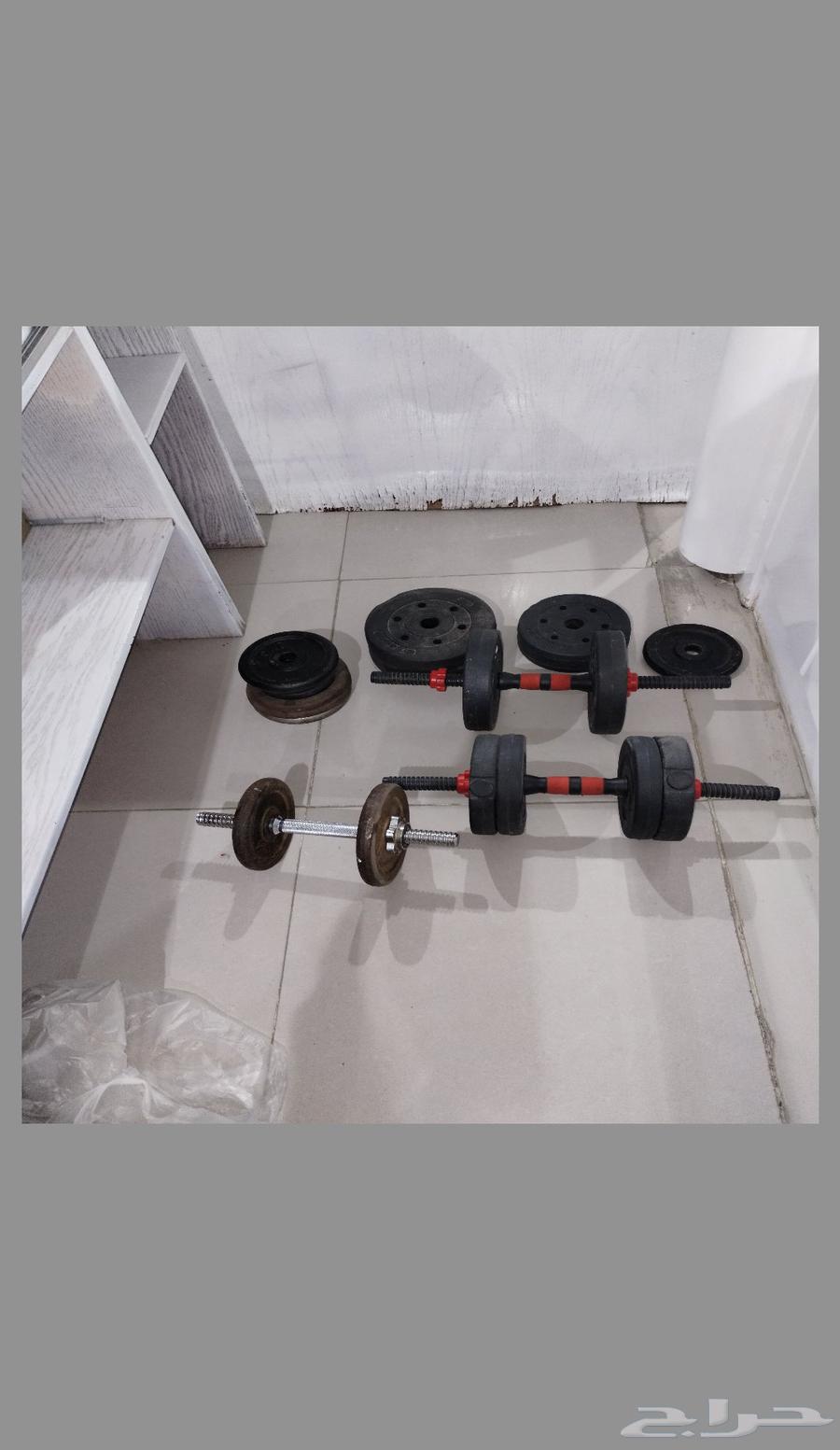 أدوات جيم منزلي 2 بار  3دمبل64616566644738111