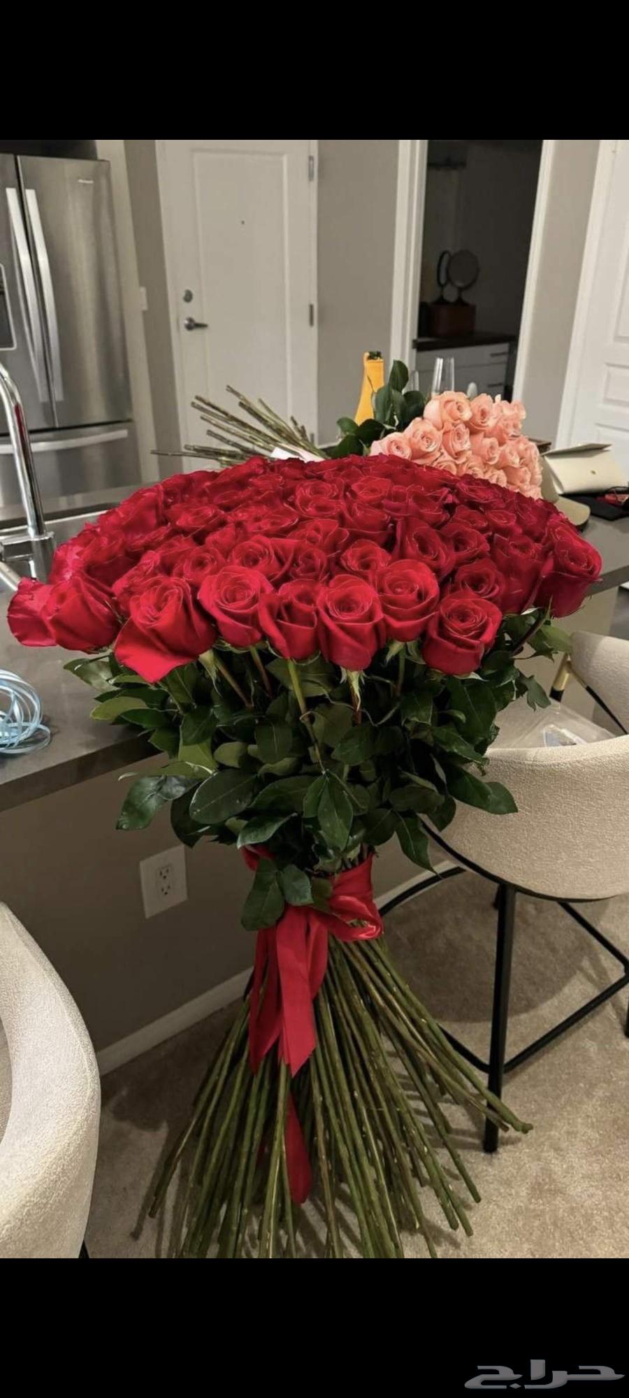 ورد جوري - تنسيق باقه ورد ربطه 10حبه مع شريطه وتغليف 3564623232328194113