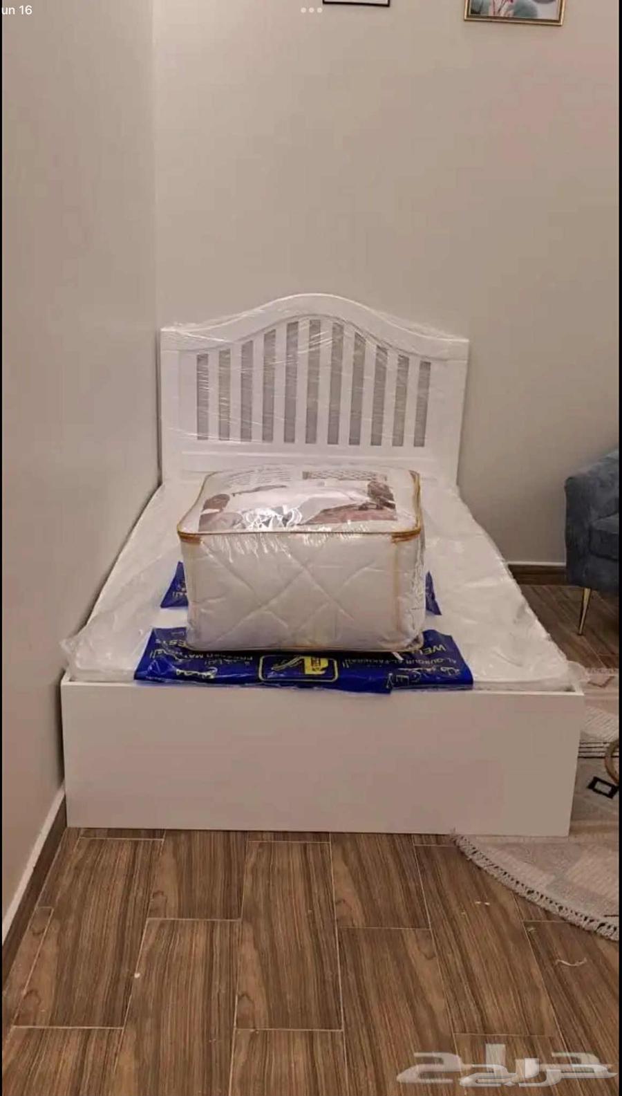 سرير خشب نفر نص أبيض 120_190 جديدة64616517572994112