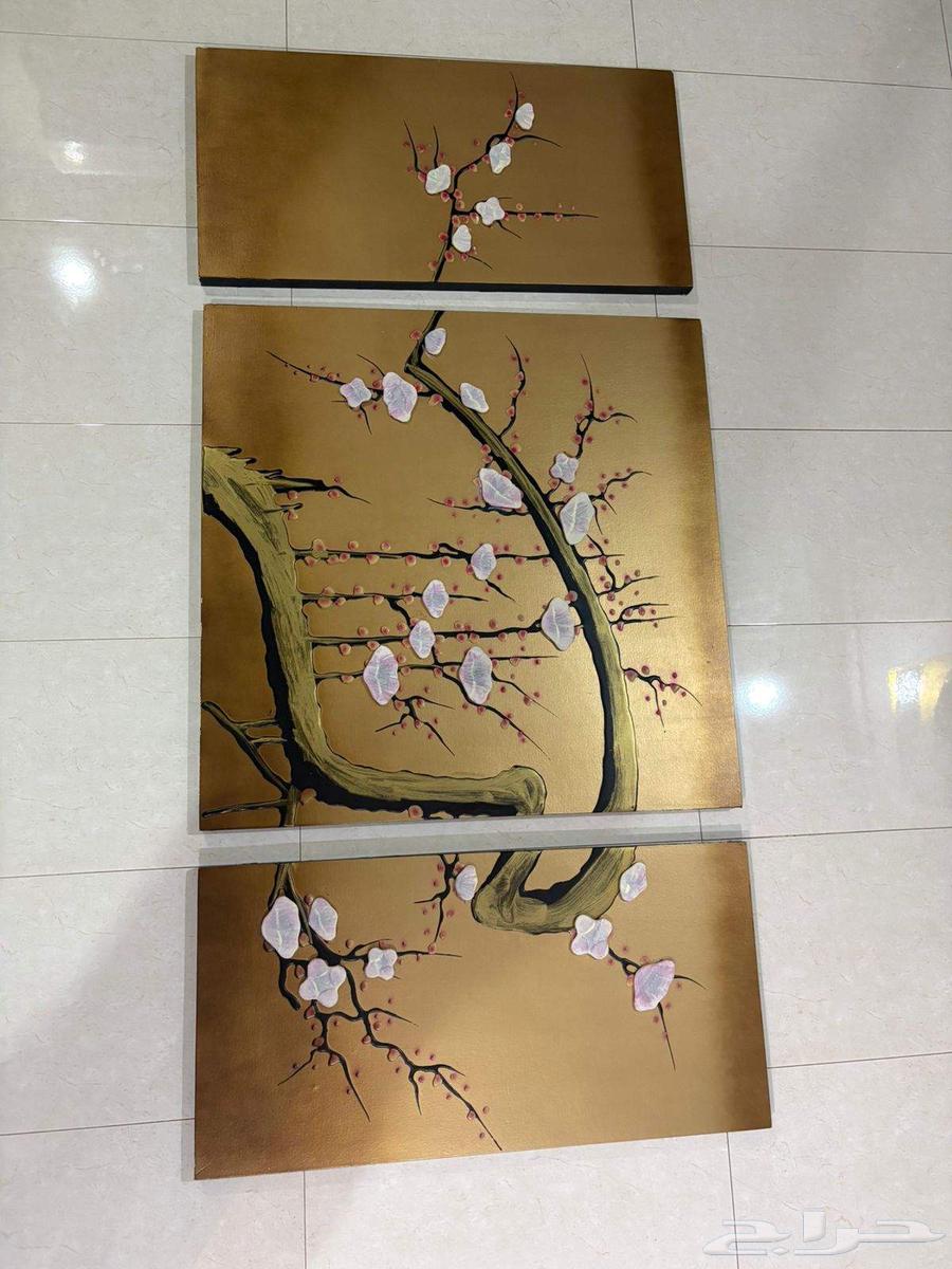 فاترينا ذهبي ولوحة جدارية كبيرة خشبية64626248940930111