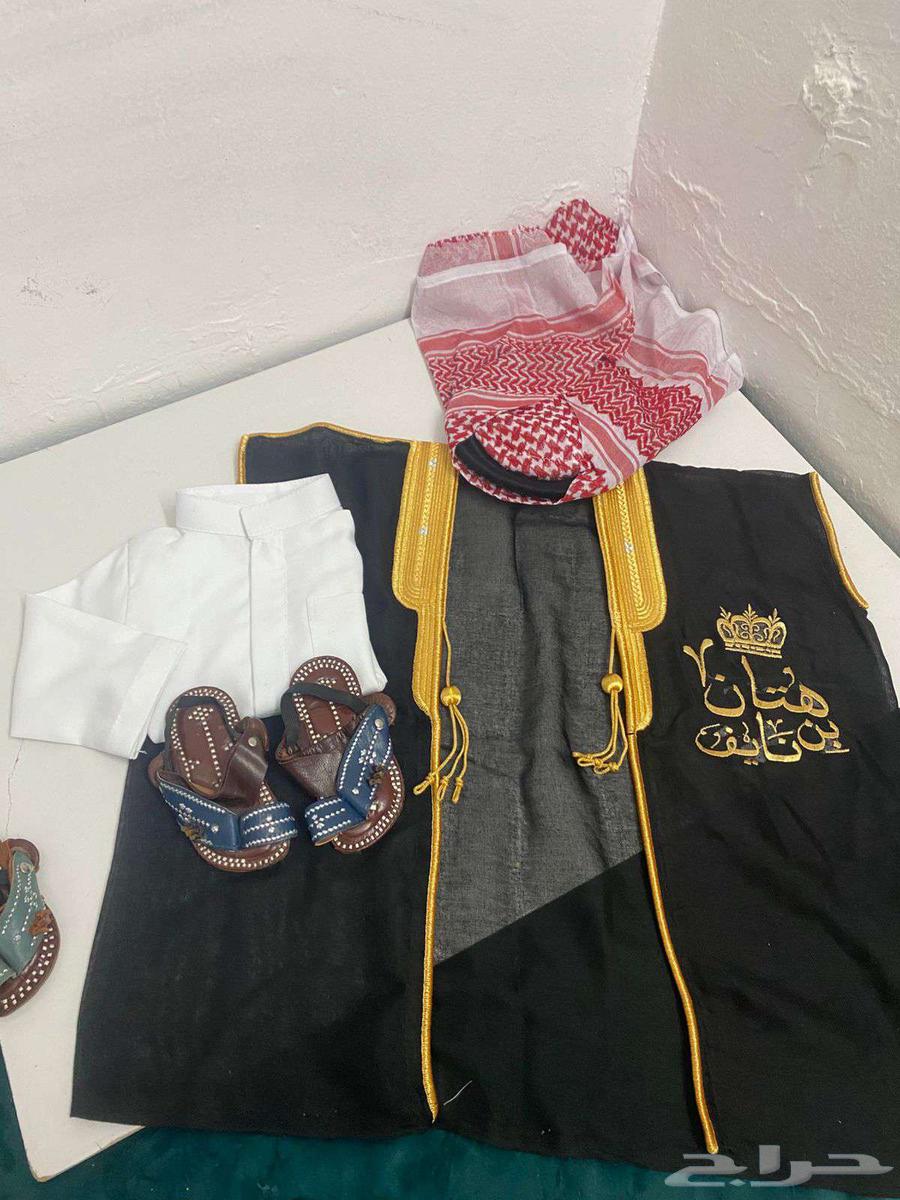 طقم ولادي ثوب سعودي شماغ مشبوك وصندل وبشت تطريز حسب الطلب64616394438531113