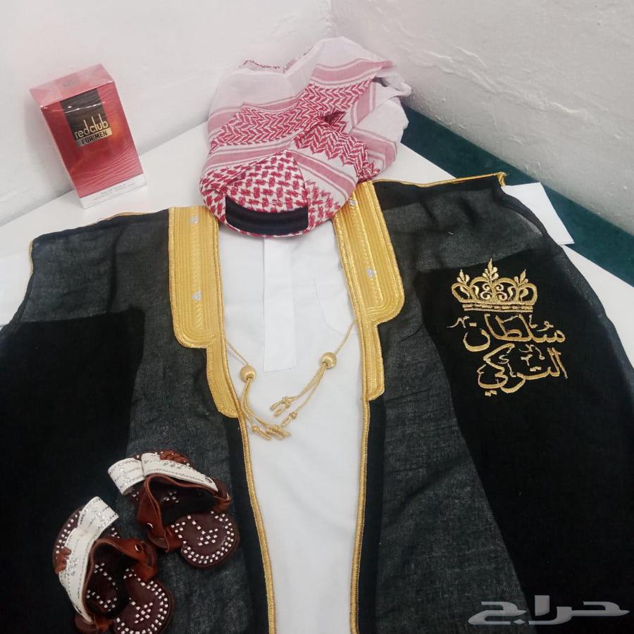 طقم ولادي ثوب سعودي شماغ مشبوك وصندل وبشت تطريز حسب الطلب64616394438531110