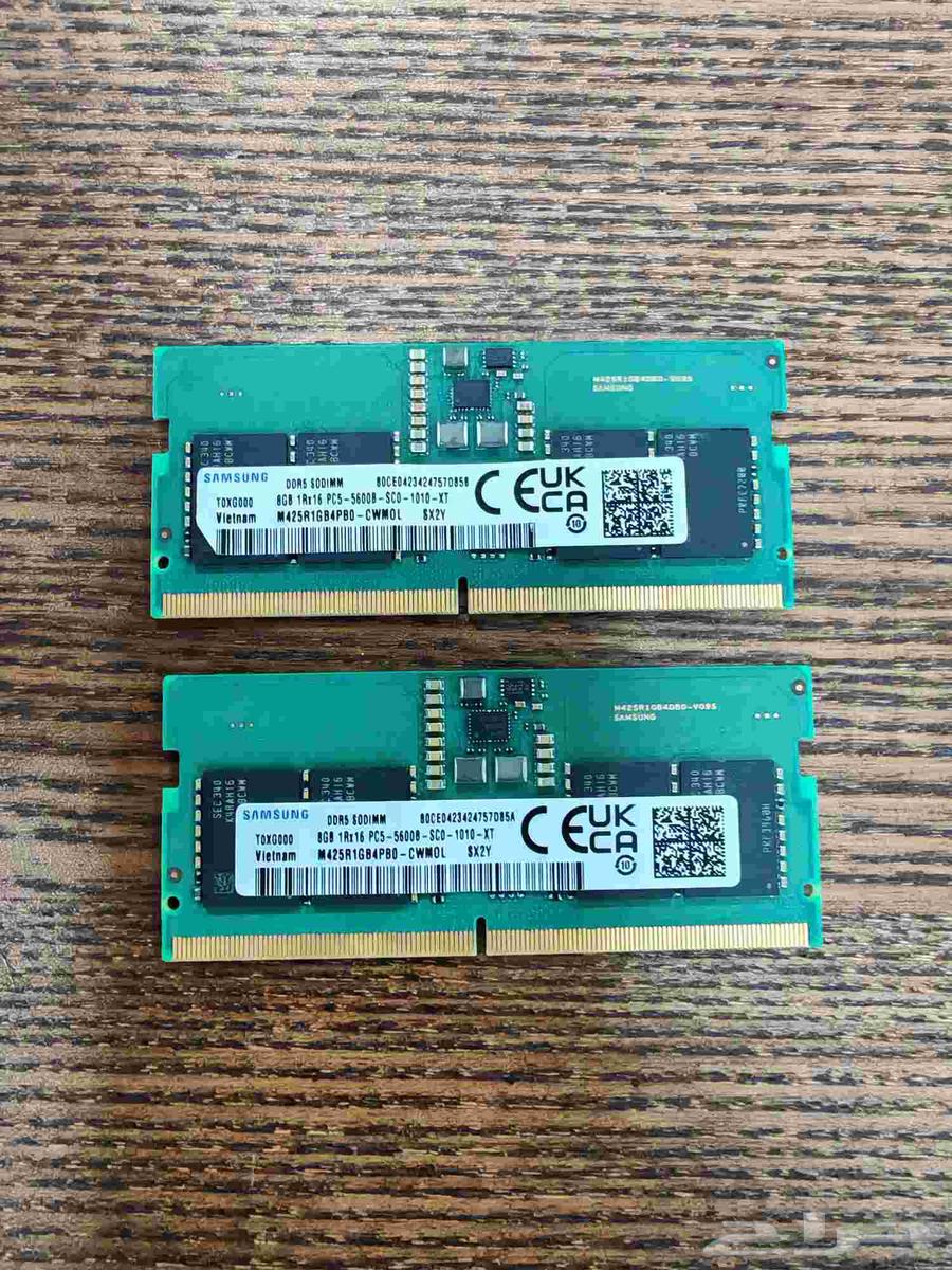 عدد 2 رامات لابتوب DDR5 4800hz 8 جيجا للحبه64621679444354110