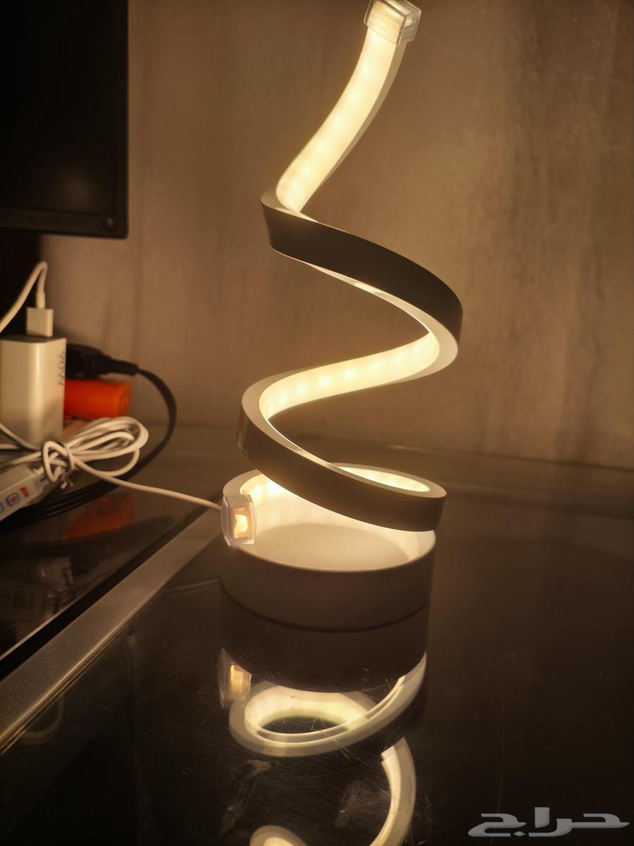 Modern Spiral LED Lamp   3 Color Modes   Perfect for Home64623599896322112