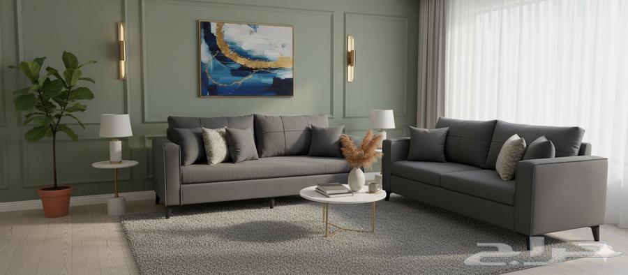 Price 1200 SAR: New Ready-made Sofa Set, 5 Pieces for 11 People – Available for Those Who Need It64620205154306110