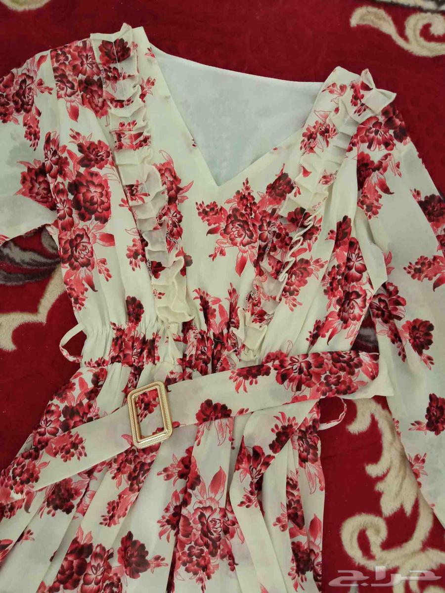 فستان جديد ابيض واحمر انيق جدا64616715888002110