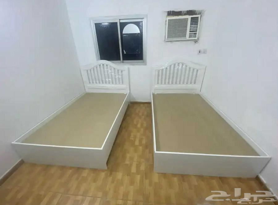سرير خشب نفر نص أبيض 120_190 جديدة64616517572994114