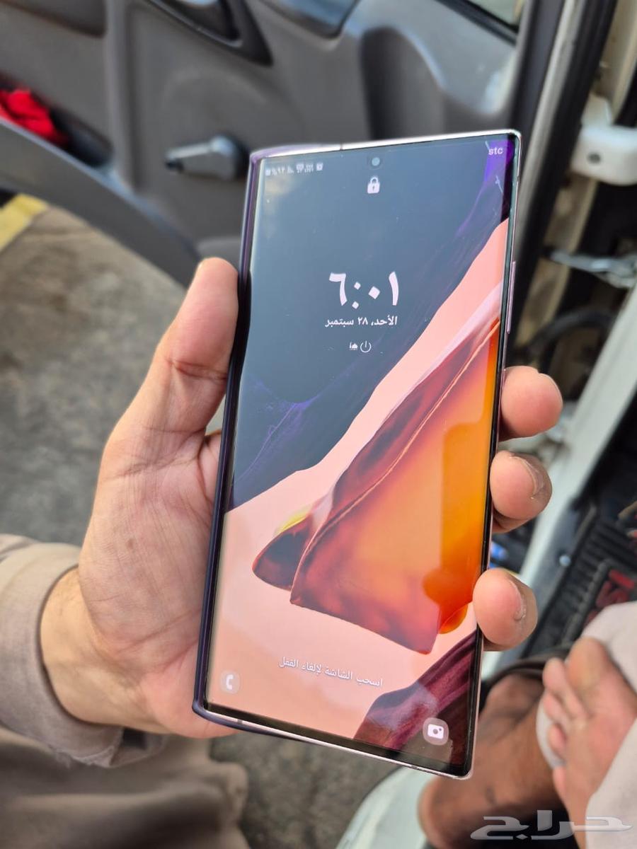 سمسونج نوت 20الترا نظيف جدا كسر خفيف طرف الشاشه موماثر256رام64610392432259111