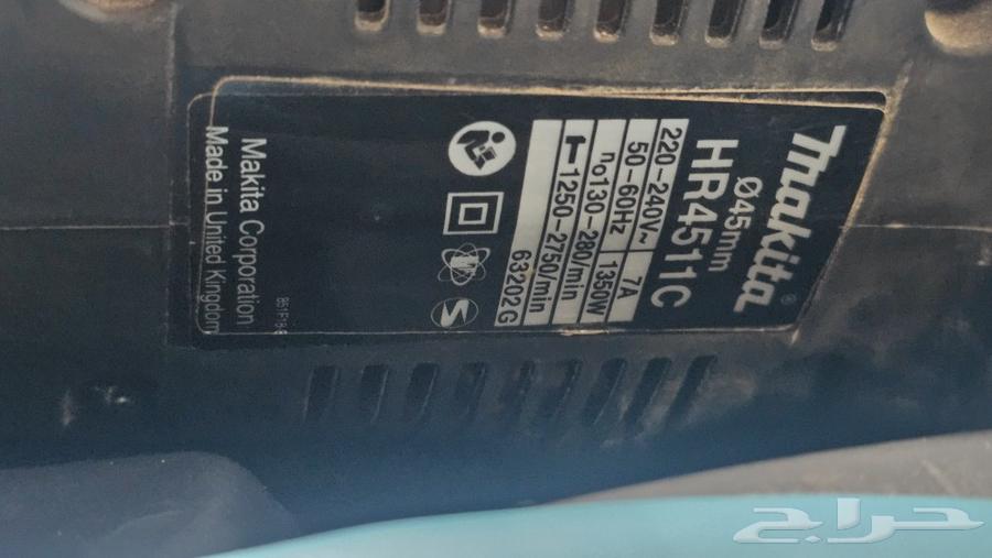 مطرقه دواره دريل ماكيتا شبه جديده مع مثقاب 18 25 35 42ملم64572918305538112