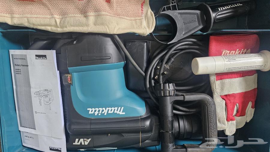 مطرقه دواره دريل ماكيتا شبه جديده مع مثقاب 18 25 35 42ملم64572918305538110