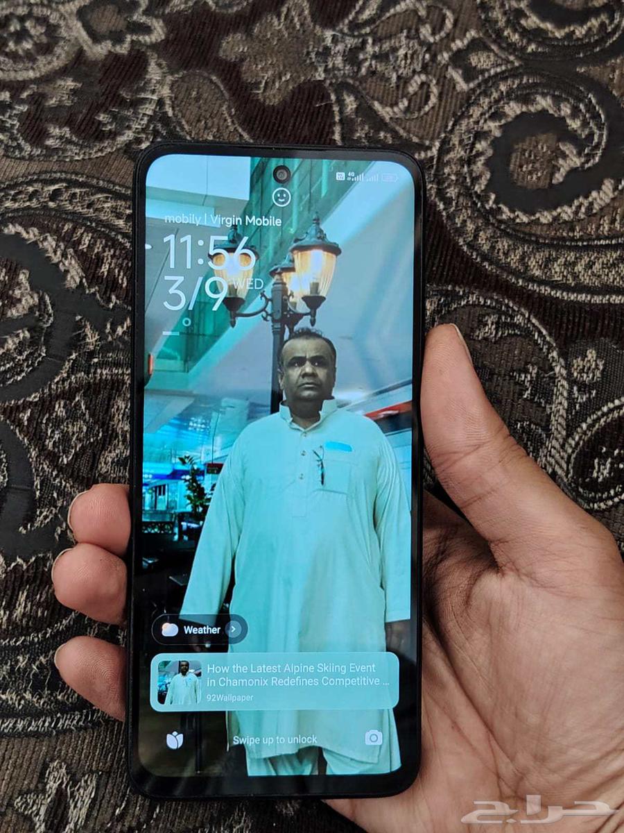 ريدمي 12 لون اسود نظيف مستخدم 7 شهور مساحه 128 ليس معا شئ64414501053698110