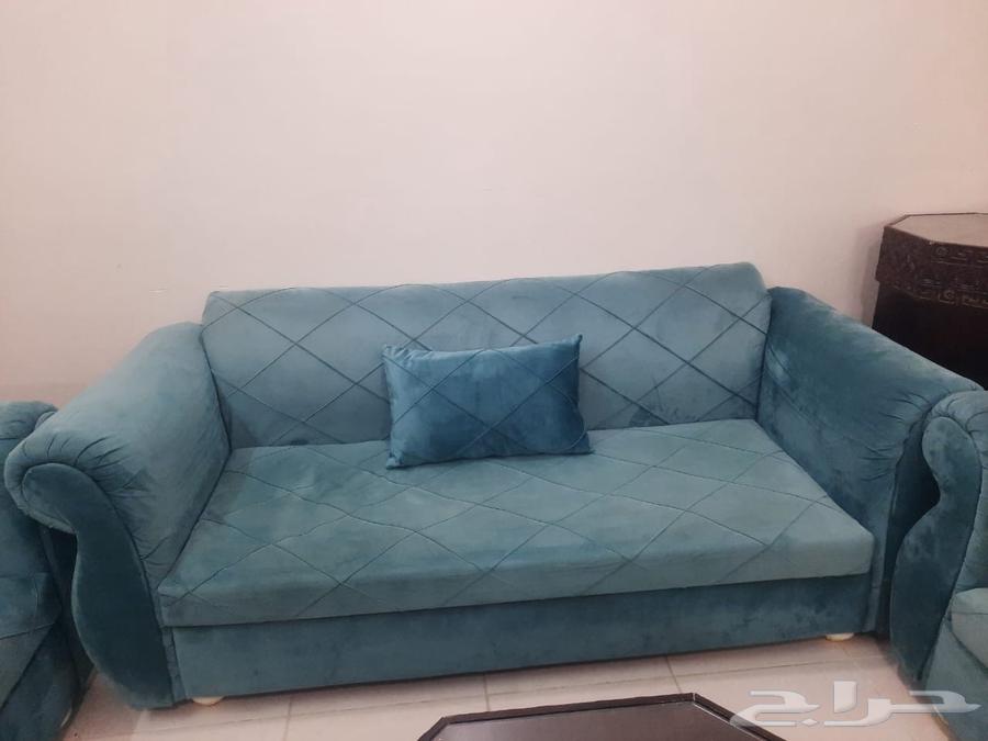 Green sofa set, 4 pieces: one three-seater, one two-seater, and two single-seaters64413864892931112