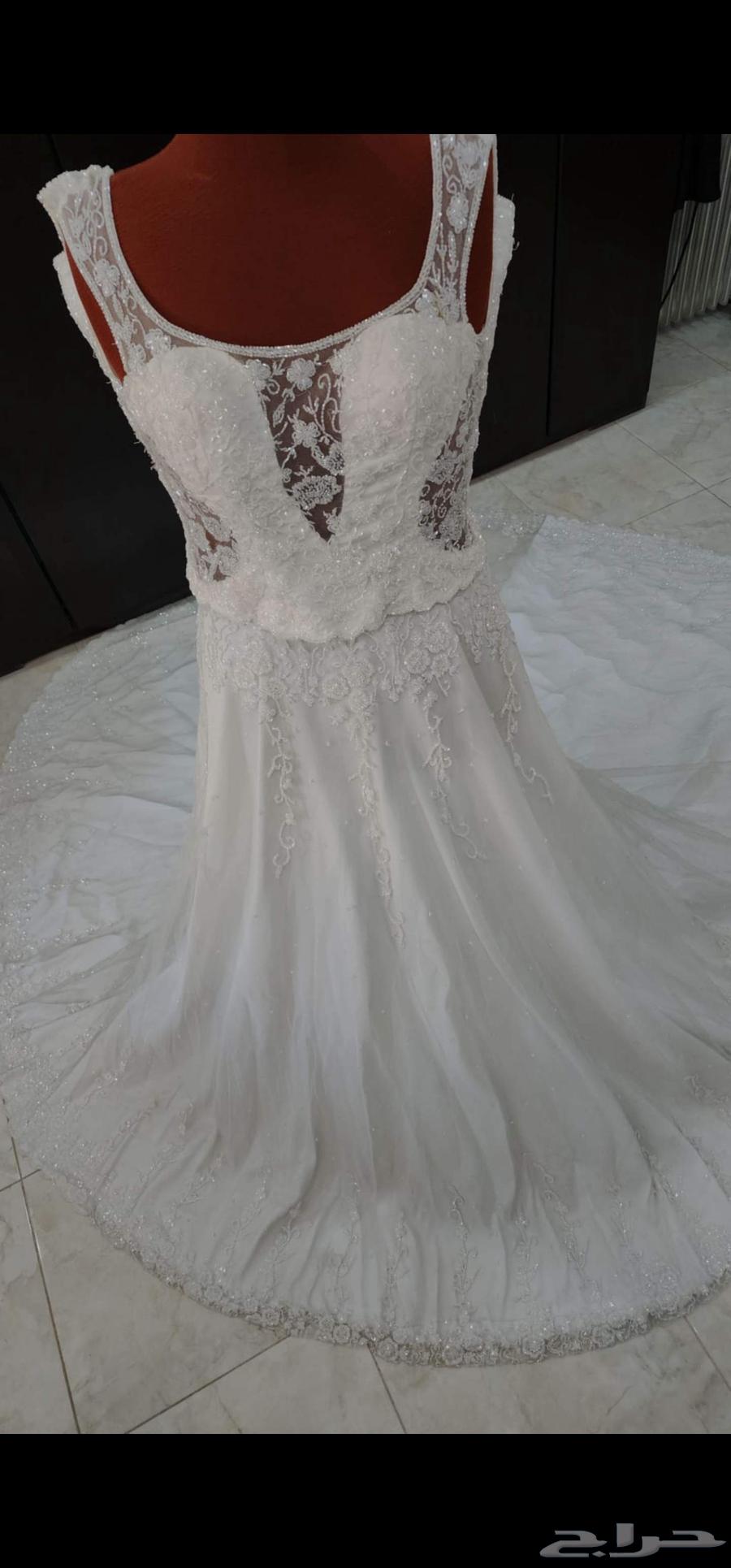 فستان زفاف تصميم لبناني ملبوس مرةفقط قياس سمول وصلح العيب64415934810113113