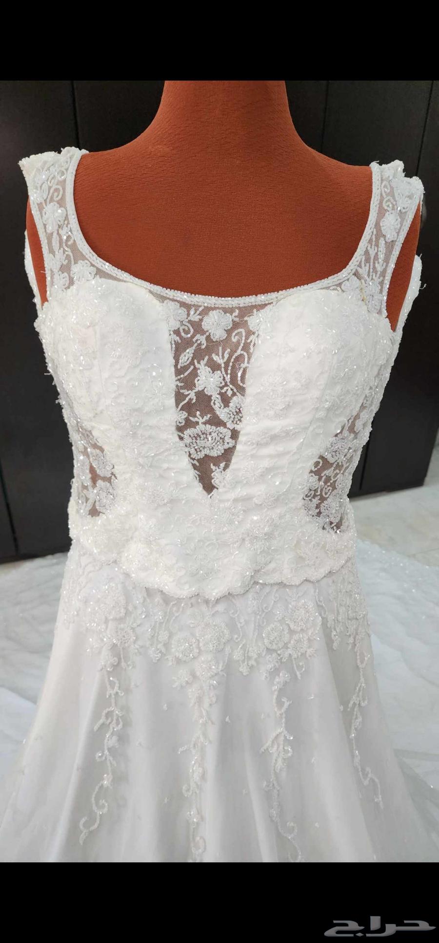 فستان زفاف تصميم لبناني ملبوس مرةفقط قياس سمول وصلح العيب64415934810113111