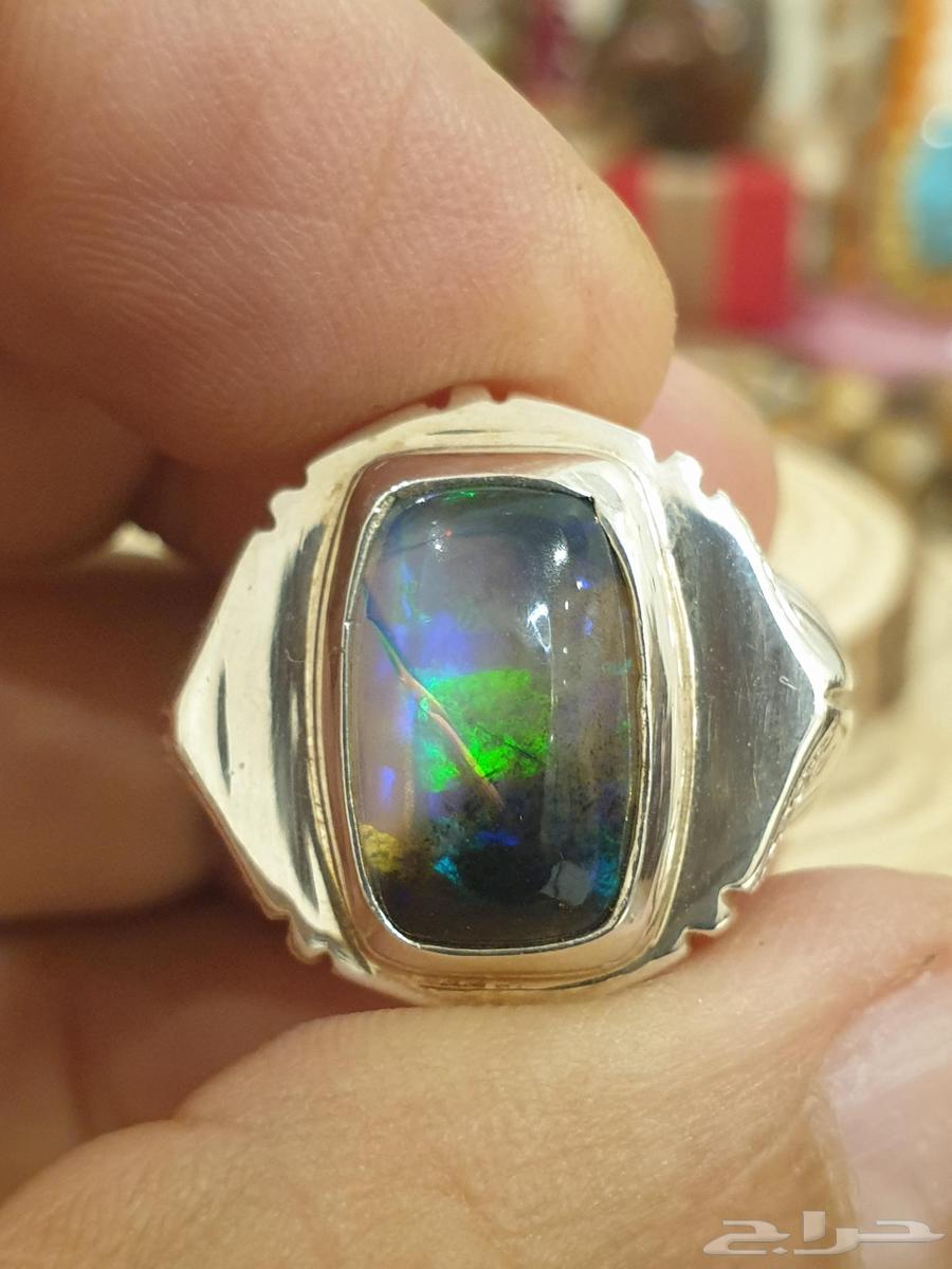 خاتم اوبال إثيوبي طبيعي لون مميز فل فاير64413891578755110